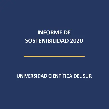 Reporte de Sostenibilidad 2020 - Universidad Científica del Sur